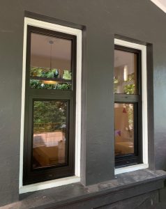 uPVC Double Glazed Ash Black Tilt And Turn Windows