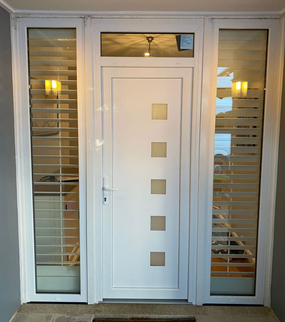 uPVC Double Glazed White Soundproof Doors