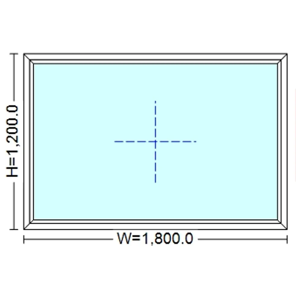 uPVC Fixed Window 1800 mm x 1200 mm