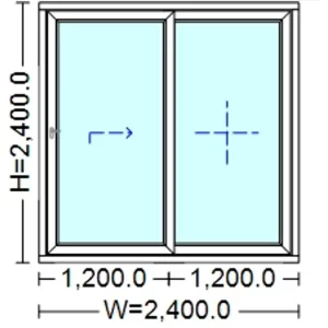 uPVC Lift Slide Door 2400 mm x 2400 mm