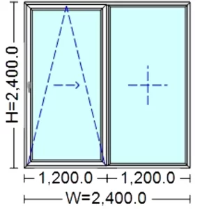 uPVC Tilt & Slide Door 2400 mm x 2400 mm