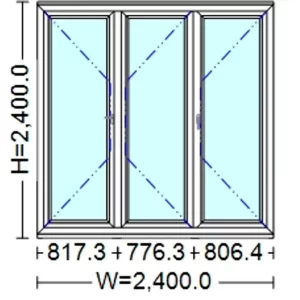 uPVC Bifold Door 2400 mm x 2400 mm